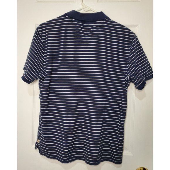 Punto Blanco Men’s Polo Shirt Navy Blue & White Stripes Designed in Italy Size L - Picture 3 of 9